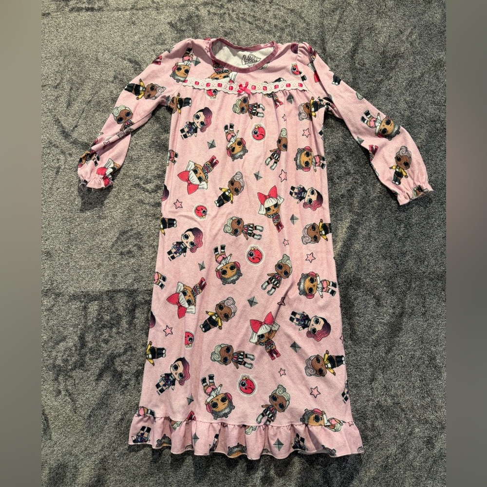 LOL Surprise Girls Pink Nightgown Long Sleeve – Size 6